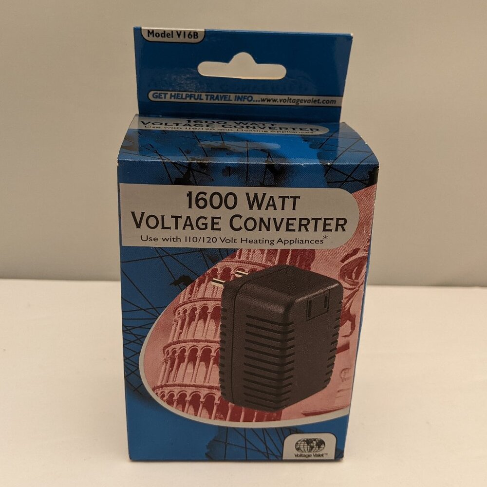 VOLTAGE VALET Foreign Travel 1600 Watt Voltage Converter | Model V16B | OPEN BOX